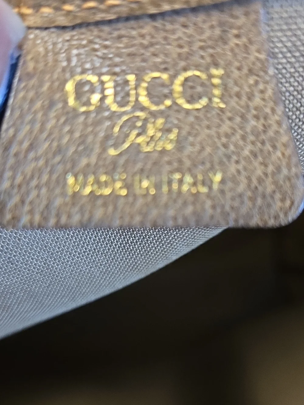 EUC Gucci Plus Vintage Beige GG Coate Canvas Tote with Sherry Line Handles